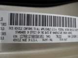 2011 Ram 1500 Color Code for White Gold - Color Code: PWL