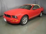 2005 Torch Red Ford Mustang V6 Deluxe Convertible #43991300