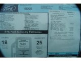 2011 Ford Edge SEL AWD Window Sticker
