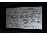 1984 BMW 6 Series 633CSi Info Tag