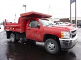 2011 Victory Red Chevrolet Silverado 3500HD Regular Cab 4x4 Chassis Dump Truck #44087349