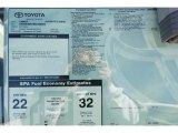 2011 Toyota Camry XLE Window Sticker