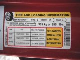 2011 Ford Fusion SE V6 Info Tag