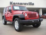 2011 Flame Red Jeep Wrangler Unlimited Sport 4x4 #44088544