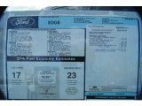 2011 Ford Edge Sport AWD Window Sticker