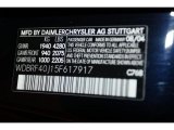 2005 C Color Code for Diamond Black Metallic - Color Code: 768