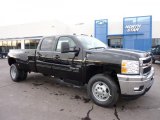 2011 Black Chevrolet Silverado 3500HD LTZ Crew Cab 4x4 Dually #44511173