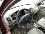 2002 Honda Civic EX Sedan Beige Interior