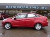 2011 Red Candy Metallic Ford Fiesta SE Sedan #44511417