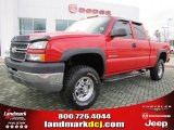 2005 Victory Red Chevrolet Silverado 2500HD LS Extended Cab 4x4 #44653253