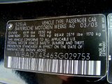 2003 BMW 5 Series 525i Sedan Info Tag