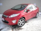 2011 Red Candy Metallic Ford Fiesta SEL Sedan #44652460
