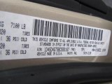 2011 Durango Color Code for White Gold - Color Code: PWL