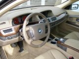 2004 BMW 7 Series 745i Sedan Dark Beige/Beige III Interior