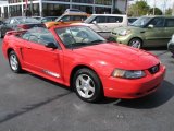2004 Torch Red Ford Mustang V6 Convertible #44806219