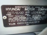 2001 Hyundai Santa Fe GLS V6 4WD Info Tag