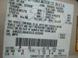 2003 Mountaineer Color Code for Silver Birch Metallic - Color Code: JP
