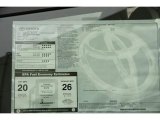 2010 Toyota Matrix S AWD Window Sticker