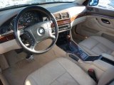 2001 BMW 5 Series 525i Sedan Beige Interior