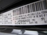 2011 Liberty Color Code for Brilliant Black Crystal Pearl - Color Code: PXR