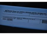 2011 Dodge Challenger SRT8 392 Inaugural Edition Info Tag