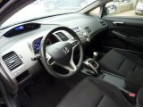 2009 Honda Civic LX-S Sedan Black Interior