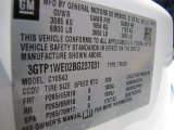 2011 GMC Sierra 1500 SLT Crew Cab Info Tag