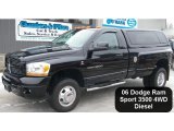 2006 Black Dodge Ram 3500 Sport Regular Cab 4x4 Dually #44955979