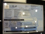 2009 Mercedes-Benz SL 65 AMG Black Series Coupe Window Sticker