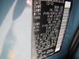 2011 Cube Color Code for Caribbean Blue Pearl Metallic - Color Code: RAH