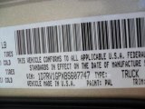 2011 Ram 1500 Color Code for White Gold - Color Code: PWL