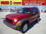 2007 Inferno Red Crystal Pearl Jeep Liberty Sport #45035343
