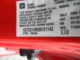 2009 GMC Canyon SLE Regular Cab Info Tag