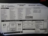 2011 Cadillac SRX 4 V6 AWD Window Sticker