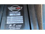 1993 Chevrolet Corvette Coupe Info Tag
