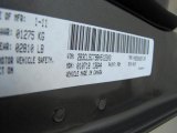 2011 Charger Color Code for Tungsten Metallic - Color Code: PDM