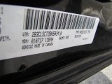 2011 Charger Color Code for Brilliant Black Crystal Pearl - Color Code: PXR