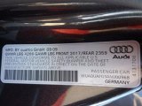 2010 Audi R8 4.2 FSI quattro Info Tag