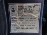 2006 Maserati Quattroporte  Info Tag