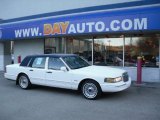 Performance White Lincoln Town Car in 1997