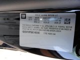 2011 Cadillac CTS -V Coupe Info Tag