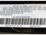 2009 Subaru Tribeca Limited 5 Passenger Info Tag