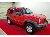 2004 Flame Red Jeep Liberty Sport 4x4 #45394818