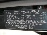 2011 Accent Color Code for Ebony Black - Color Code: EB
