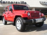 2011 Flame Red Jeep Wrangler Unlimited Sahara 4x4 #45395474