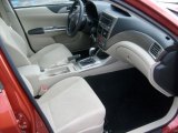 2010 Subaru Impreza 2.5i Premium Sedan Ivory Interior