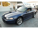 True Blue Metallic Ford Mustang in 2002