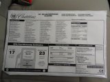 2011 Cadillac SRX 4 V6 AWD Window Sticker