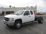 2011 Summit White Chevrolet Silverado 3500HD Extended Cab 4x4 Chassis #45395345