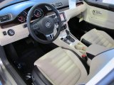 2012 Volkswagen CC Lux Plus Black/Cornsilk Beige Interior